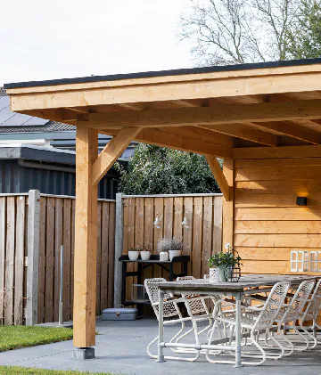 Overkapping met loungeset