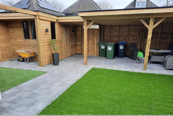 Overkapping met tuin door Duoklus